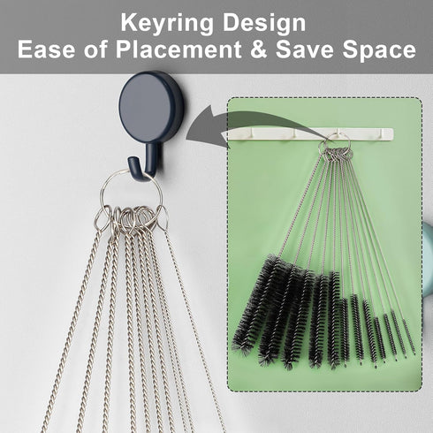 Straw Cleaner Brushes Set, 12 Pieces 8.2 Inch Bottle Cleaning Brush Kit for Sippy Cups and Tumblers