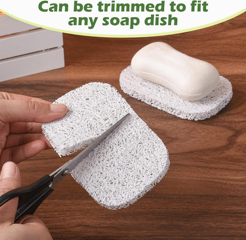 Jerphen 4pcs Jephen Soap Lifting Pads for Soap Dish,Bars soap Holder for Shower Kitchen Bathroom Travel Hotel Cleaning