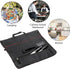 Tosnail Black Chef Knife Case Roll Bag with 21 Slots & 1 Large Zipper Pocket, Easy Carry Handle and Shoulder Strap
