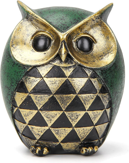 Leekung Owl Statue for Home Decor Accents,Owl Decor for Modern Bathroom Bookshelf Bedroom Mantle Living Room Home
