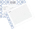 C.R Gibson Q12-24018 Double Sided Recipe Cards, 40pcs, 4'' W x 6'' L, True Blue