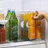 Sorbus Roll Out Bottle Organization Bins, Clear Plastic Containers with Wheels & Handles for Kitchen Storage