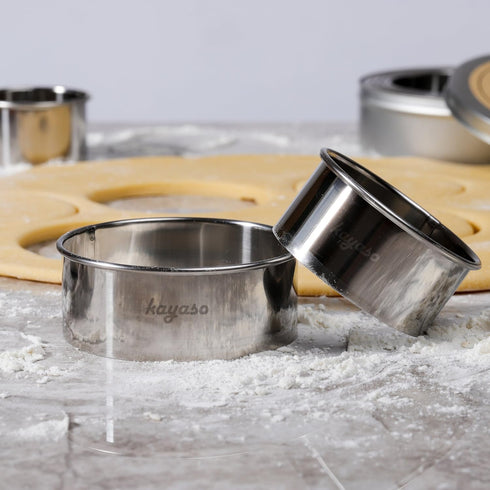 Round Cutters in Graduated Sizes, Stainless Steel, 12 Pc Set
