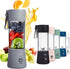 COOK WITH COLOR Mini Portable Blender, 250W Power, 12oz Capacity, Stainless Steel Blade, Wireless/USB Rechargeable, Grey