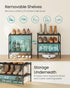 3-Tier Closet, 11.8 17.7 19.1 Inches, ULSA113BH01 SONGMICS Shoe Rack for Compact Metal Shoe Organizer Shelf