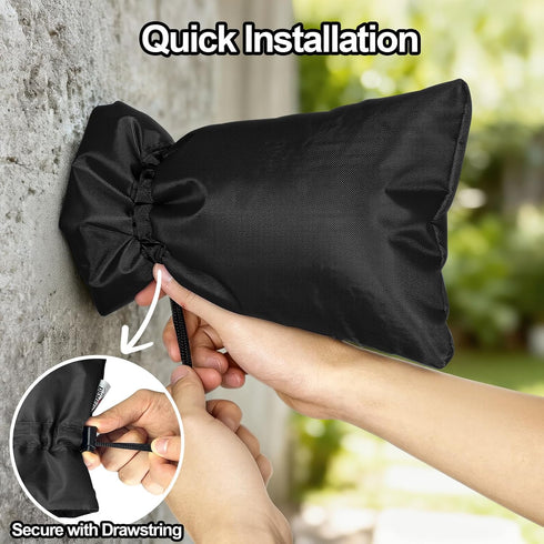 3M 10"H 6.3"W 4 Enlarge Outdoor Faucet Cover for Winter Freeze Protection, Thinsulate, x Hose Bib Covers for Wall Taps