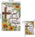 With God All Things Are Possible Christian Decorative Garden Flag | Religious Cross Sunflower Outdoor Décor