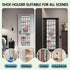 Kotkn 28 Closet Women,White-01) Compartment Over the Door Shoe Organizer, Breathable Mesh Large Shoe Rack for Storage