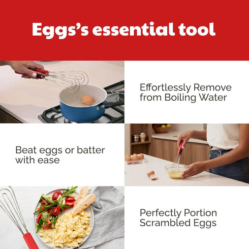Tongs for Cooking, Multipurpose 6-in-1 Kitchen Utensils, Whisks for Cooking, Egg Beater Mixer, Salad Tongs