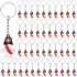 Sumind 48 Pcs Jesus Toys Figurine - Christian Keychain Jesus Doll Bulk Classic Christian Rings for Christ