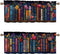 CAIJXIONG Bookshelf Kitchen Curtains Set of 2 Educational Bookcase Watercolor Flowers Rod Pocket