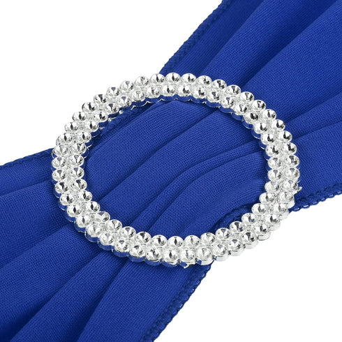 13" 5" 10 Pack PATIKIL x Stretch Chair Sashes Bows, Elastic Chair Bands Sashes with Buckle Slider for Wedding Banquet