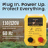 110V Setup Electric Fence Charger - Powerful AC Plug-in Fence Energizer for Chickens, Small Farms & Gardens - Easy