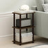 Furinno Turn-N-Tube Side Table, 2-Tier End Table with Open Shelf, Easy Assembly