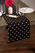 DII Polka Dot Kitchen Collection - Table Runner, 14x72, Black/White Reversible