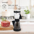 KAMENSTEIN One-Handed 2-in-1 Dual Salt and Pepper Grinder, 8-Inch, Adjustable and Refillable, Black