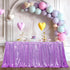 Poise3EHome Lavender Sequin Tablecloth 50×72 Inch Rectangle Sparkly Fabric Overlay for Wedding Birthday Party Decoration
