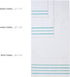 Comfort Spaces 8 Piece Cotton Bath Towel Set, Striped Ultra Soft, Quick Dry, Multi-Sizes, Zero Twist Aqua