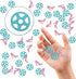 Wheels or Heels Confetti Glitter, Baby Shower He or She Party Table Decorations, 120pcs