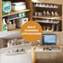PowerKing 10lbs 5.11'' Expandable Under Cabinet Shelf, Adjustable Length Under Shelf Storage with Thick Clips Capacity