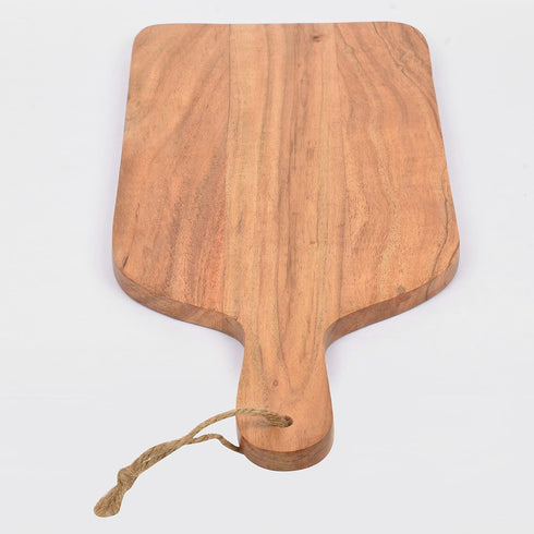 Acacia Wood Paddle Cutting Boards for Kitchen, Cheese, Food Serving Tray, Charcuterie Boards (15" x 7" x 0.65")