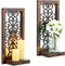 Farmhouse Wall Candle Holder Decor: Rustic Candle Sconces Set of Two for