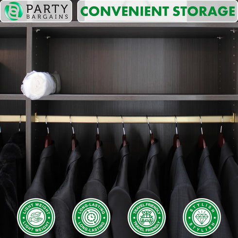 Party Bargains 60x24 Inch Clear Plastic Garment Bags, 100 Pack