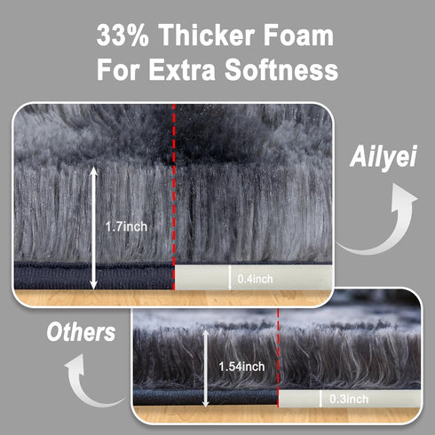2x6 Ultra Soft Runner Rugs for Bedroom Hallways with Upgraded Non-Slip Rubber Backing & Thick Memory Sponge, Feet