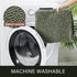 LOCHAS Luxury Shaggy Bathroom Rug 24 x 36 Inch, Washable Non Slip Bath Mat, Soft Plush Chenille Sage Green