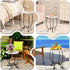 Taofwter 14" Side Tables for Patio, Indoor Outdoor Metal Side Table for Poolside Bistro Balcony Yard Porch Bedside