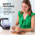 OVENTE Glass Electric Kettle, 1.5 Liter Fast Boiling Borosilicate Glass, BPA Free Auto Shut Off for Coffee & Tea