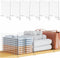 Yieach Adjustable Height Clear Shelf Dividers,6 Pack Acrylic Closet Shelf Dividers for Organization,11.1