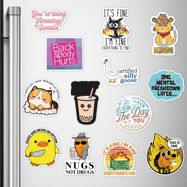 13PCS Funny Meme Magnets for Fridge - Cute Meme Refrigerator Magnets for Home Kitchen Car Decoration