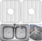 DecorRack 2 Pack Plastic Sink Protectors, 12" x 11" Dish Rack, Protects Kitchen Sink from Damage
