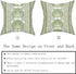 Sweetshow Summer 18 Inches Set 2 Sage Green Flowers Pillowcovers Geometric Throw Pillow Covers Cushion Case for Sofa
