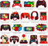 Video Game Birthday Hanging Swirls, 20Pcs Red Video Game Party Decorations for Ceiling Streamers