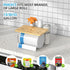 Trash Bag Dispenser Roll Holder - Clear Garbage Bag Holder Dispenser with Bamboo Lid and Sliding Drawer Box, Trash Bag