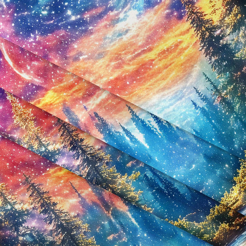 LB 60 40 Inches Fantasy Bookshelf Moon Tapestry, Forest Tree and Vintage Library Classroom Wall Tapestry for Bedroom