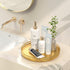 12" Countertop Gold Lazy Susan for Table Top, Oak Wood Lazy Susan Turntable Organizer for Dining Coffee Table