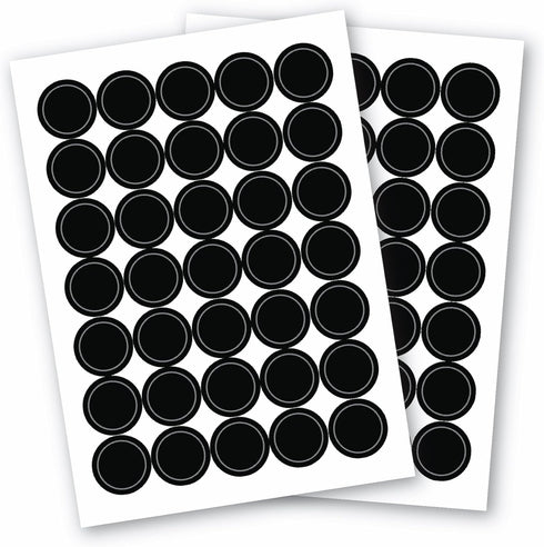 AllSpice 70 Black Water Resistant Round Spice Jar Labels Set 1.5" for Penzeys and AllSpice Jars