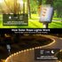 ICRGB Solar Rope Lights Outdoor Waterproof, 39FT 120LED with Remote Control & 8 Modes for Holiday Decoration