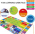 Kids Educational Rug, ABC Alphabet Play Mat, Numbers Shapes Color Seasons Learning Carpet for Playroom Bedroom