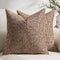 Purewish Pack of 2 Neutral Euro Sham Covers 26x26 Boho Textured Dots Stripe
