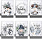 Preboun 6 Pcs Hello Winter Kitchen Towels Snowman Gnome Dish Snowflake Tea