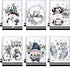 Preboun 6 Pcs Hello Winter Kitchen Towels Snowman Gnome Dish Snowflake Tea