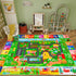 DINSUMRUG 59"39.4" Tummy Kids Rugs for Toy Cars Playroom ABC Farm Life Road Traffic Kids Car Road Rugs Village Map Play