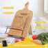 Bamboo Cookbook Stand: Sturdy Holder with Measurement Conversion Chart for Kitchen