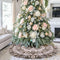 yuboo Spring Farmhouse Flowers Christmas Tree Skirt - 48 inches Burlap Easter 6-Layer Ruffle Farmhouse Decor