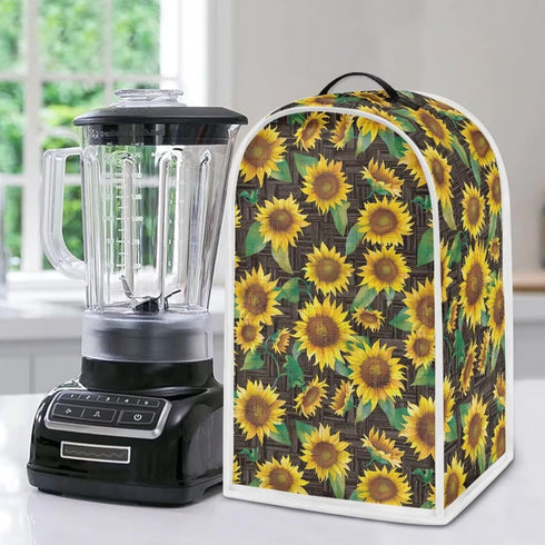 Sunflower Pattern Kitchen Appliance Covers, Dustproof Cover for Food Processor, Juicer, Coffee Maker, Washable