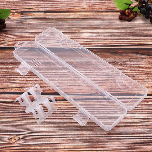 OriGlam Transparent Tableware Storage Case, Portable Flatware Utensil Box, Clear Cutlery Organizers for Travel Camping